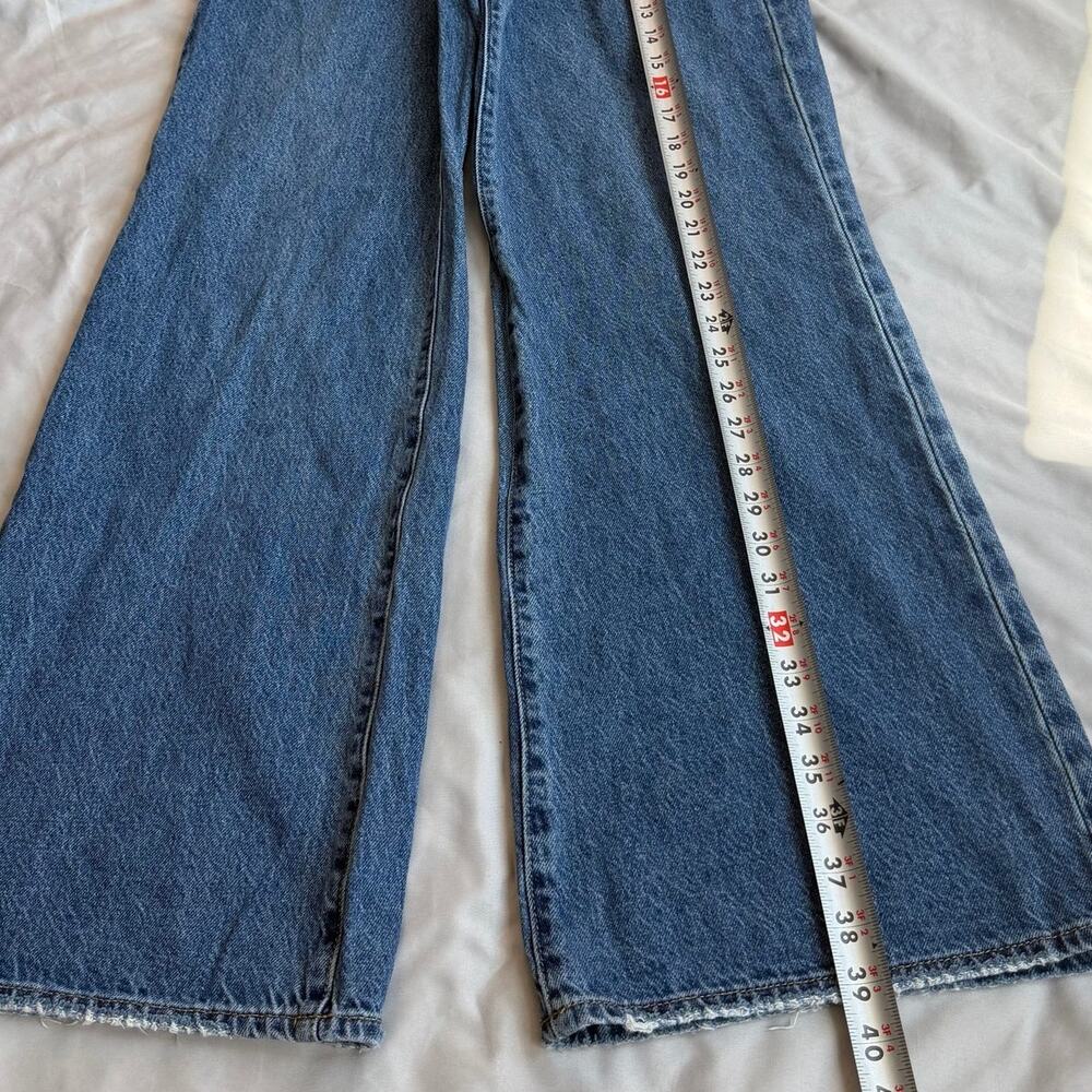 PacSun Lena Super Baggy Jeans Women's Size 25 Blue Wide Leg 100% Cotton Denim - Picture 11 of 14